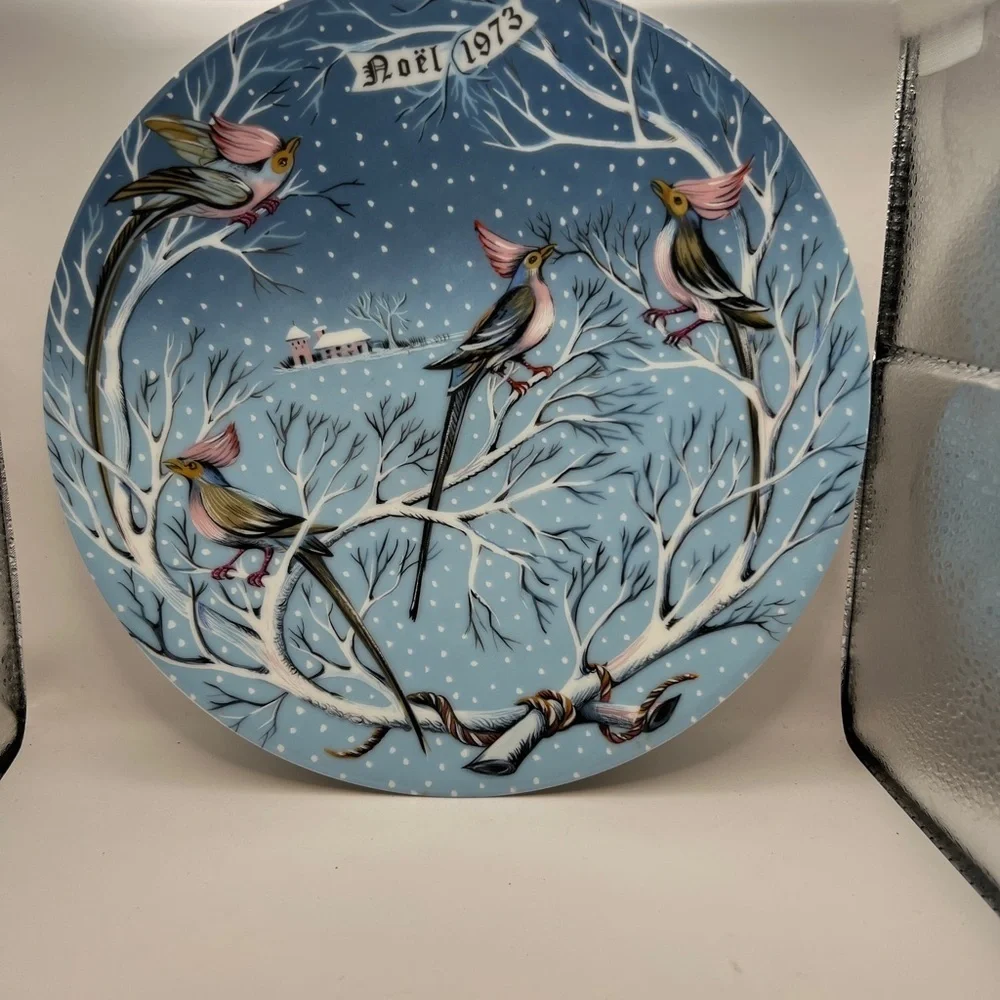 Haviland Limoges 1973 Four Calling Birds #4 Haviland France Plate